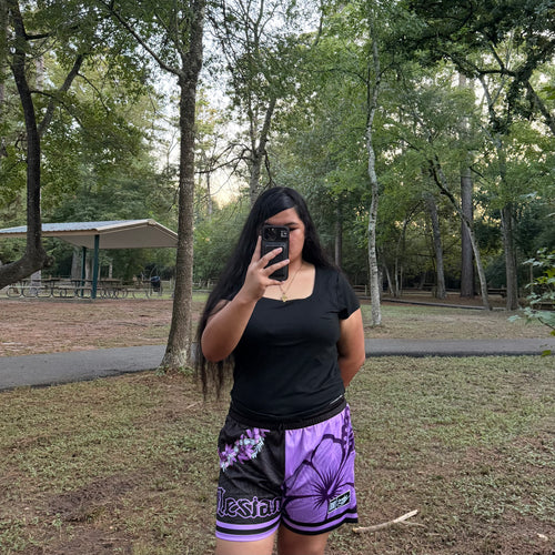 Purple Rain - Hibiscus Shorts