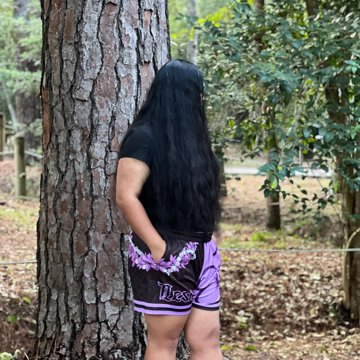 Purple Rain - Hibiscus Shorts
